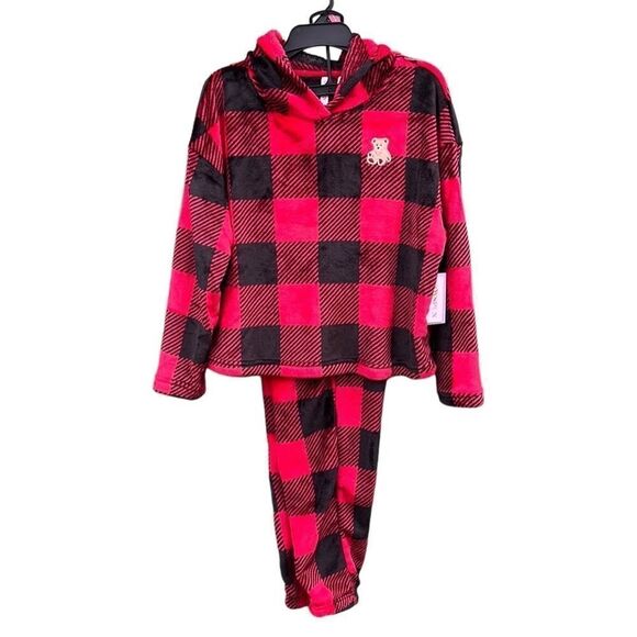 Plush Hoodie and Joggers Pajama Lounge Sleep 2-Piece Set Size S - Picture 2 of 6